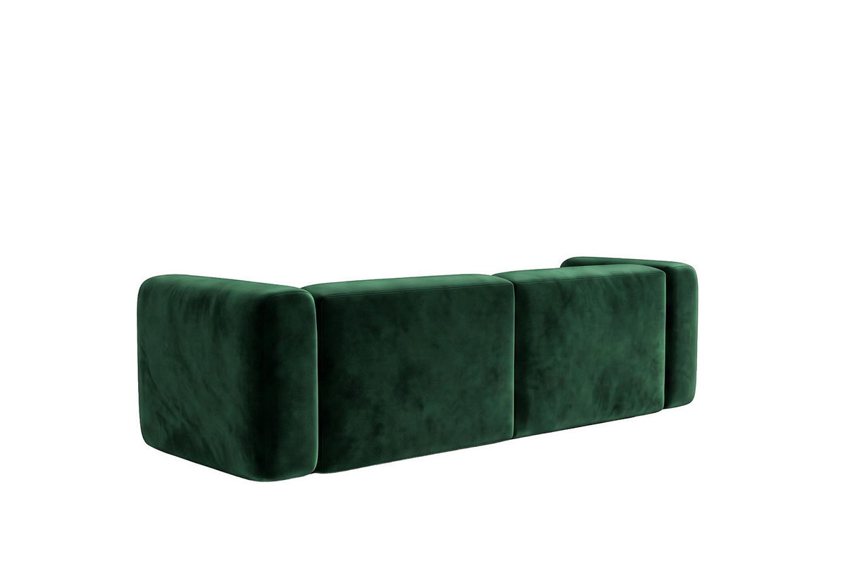SOFA 2-Sitzer, Velvet-Stoff Bluvel, Grün, GRETA - Grün, Holz (228/70/89cm) - Kaiser Möbel