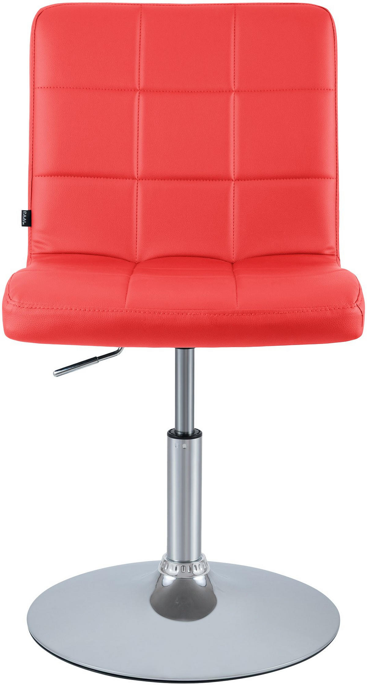 DREHSTUHL Lederlook Rot - Chromfarben/Rot, Textil/Metall (44/81/55cm) - CLP