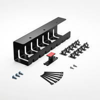KABELKANAL Set B Schwarz - Schwarz, Metall (43/10/12cm) - Albatros