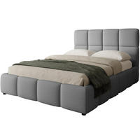 POLSTERBETT Nostro mit Bettkasten 180x200 cm grau - Schwarz/Grau, Textil (180/200cm) - Beautysofa