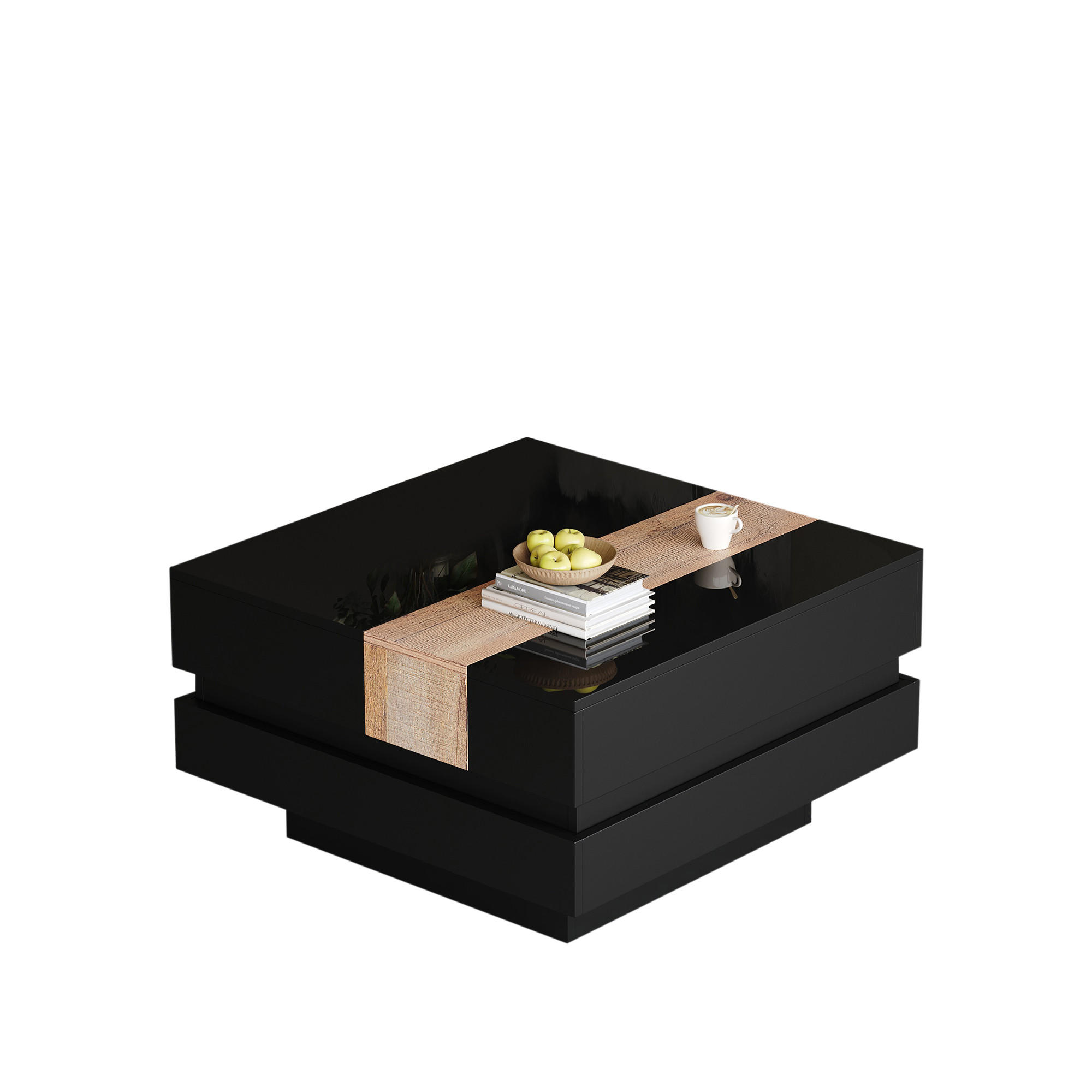 ComfortXL Couchtisch Schwarz 70x39x70 cm