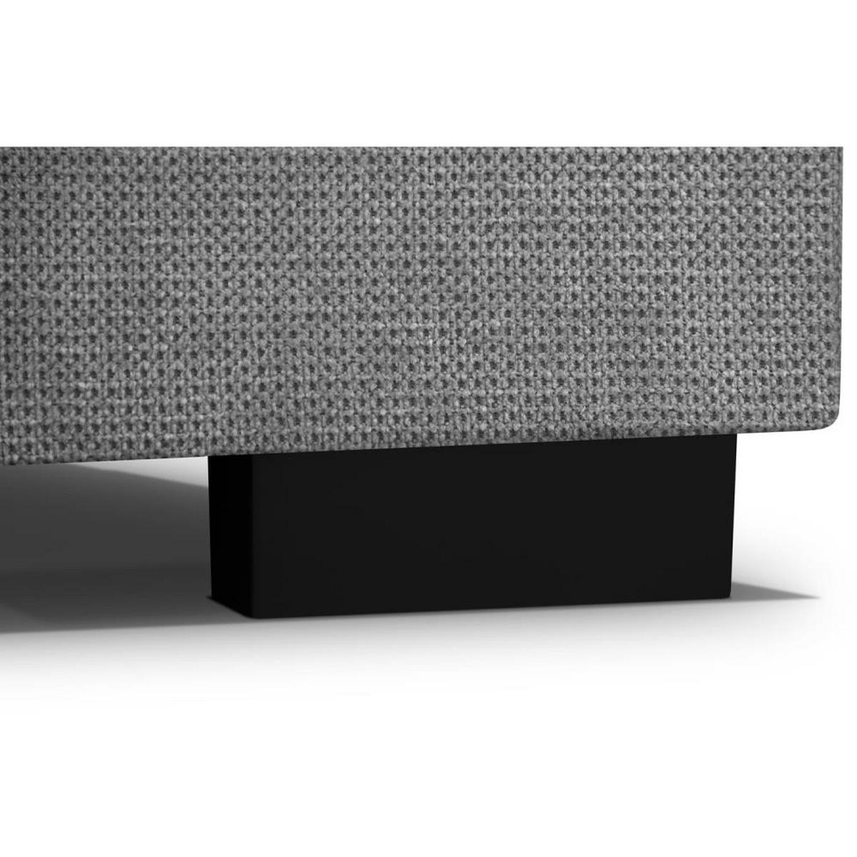 ECKSCHLAFSOFA Roma grau rechts - Schwarz/Grau, Textil (250/205cm) - Beautysofa