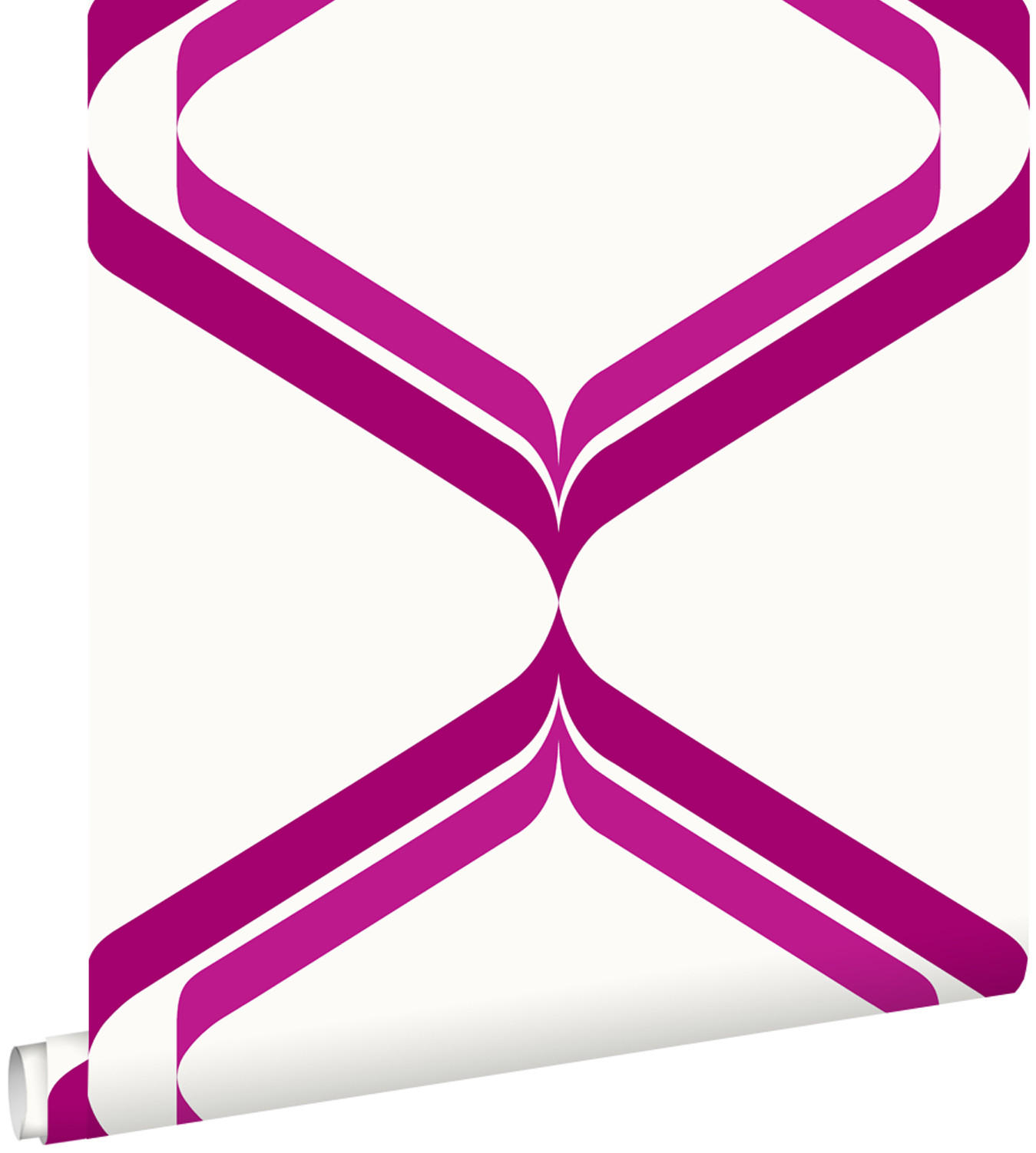 TAPETE Retro-Ornamente 53 cm x 10.05 m - Pink, Papier (53/1000cm) - ESTAhome