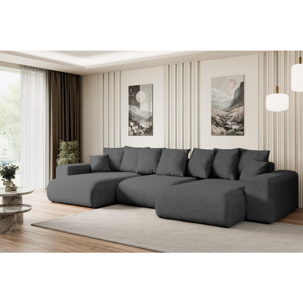 Thumbnail - Altdecor Wohnlandschaft, Grau, Textil, 6-Sitzer, 352x84x165 cm, Wohnzimmer, Sofas & Couches, Wohnlandschaften, Wohnlands...