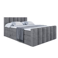 BOXSPRINGBETT BOXI1-Z KING - 200x200 - H3/H4 - Dunkelgrau - Dunkelgrau, Holzwerkstoff (200/200cm) - ALTDECOR