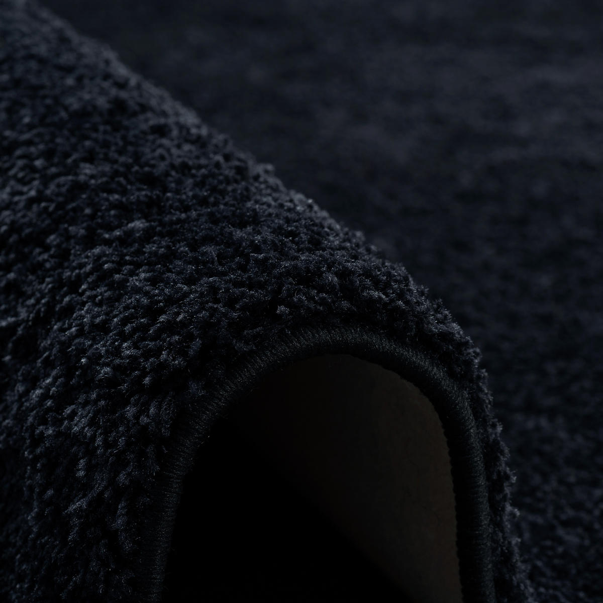 HOCHFLOR SHAGGY LÄUFER TEPPICH PALACE - Schwarz, Textil (80/400cm) - Snapstyle