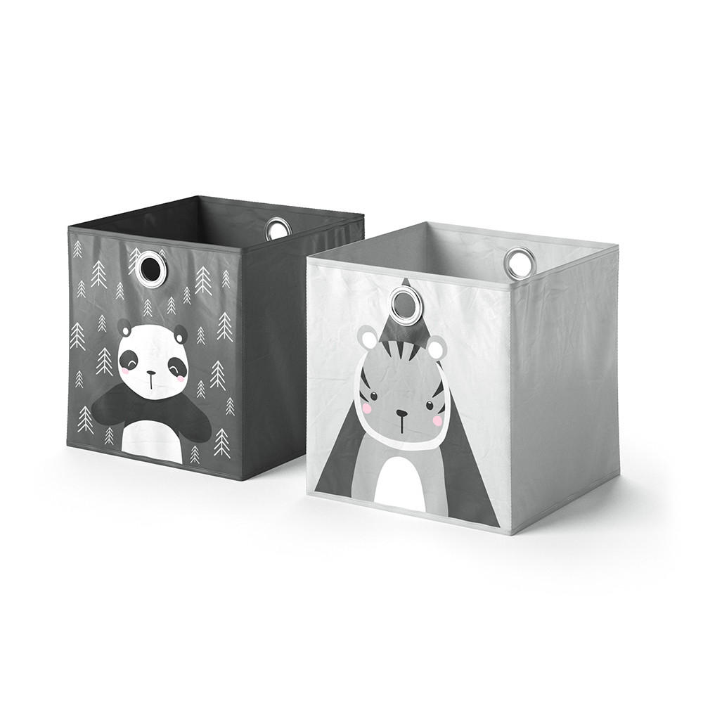 FALTBOX 30 x 30 Dunkelgrau 30 x 30 cm 2er Set - Dunkelgrau, Wellpappe (30/30cm) - Vicco
