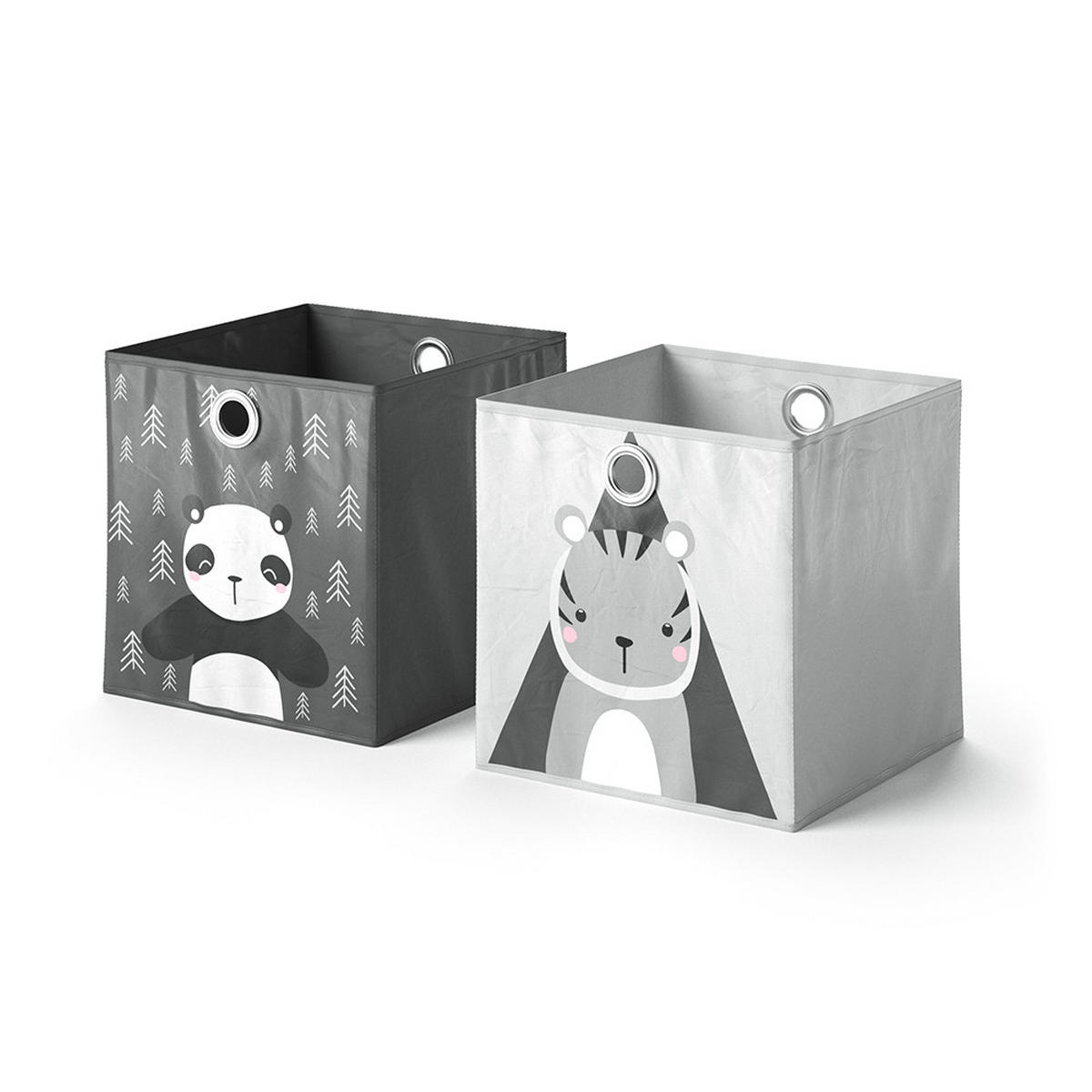 FALTBOX 30 x 30 Dunkelgrau 30 x 30 cm 2er Set - Dunkelgrau, Wellpappe (30/30cm) - Vicco