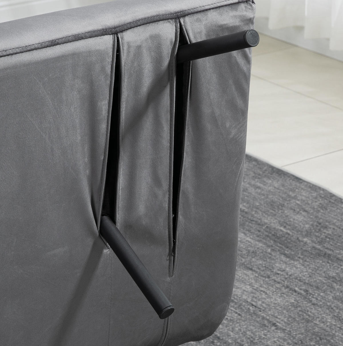 SCHLAFSESSEL mit Schlaffunktion 102 x 73 x 81 cm Steel Dark Gray - Dunkelgrau, Holzwerkstoff (102/81/73cm) - Meubliv