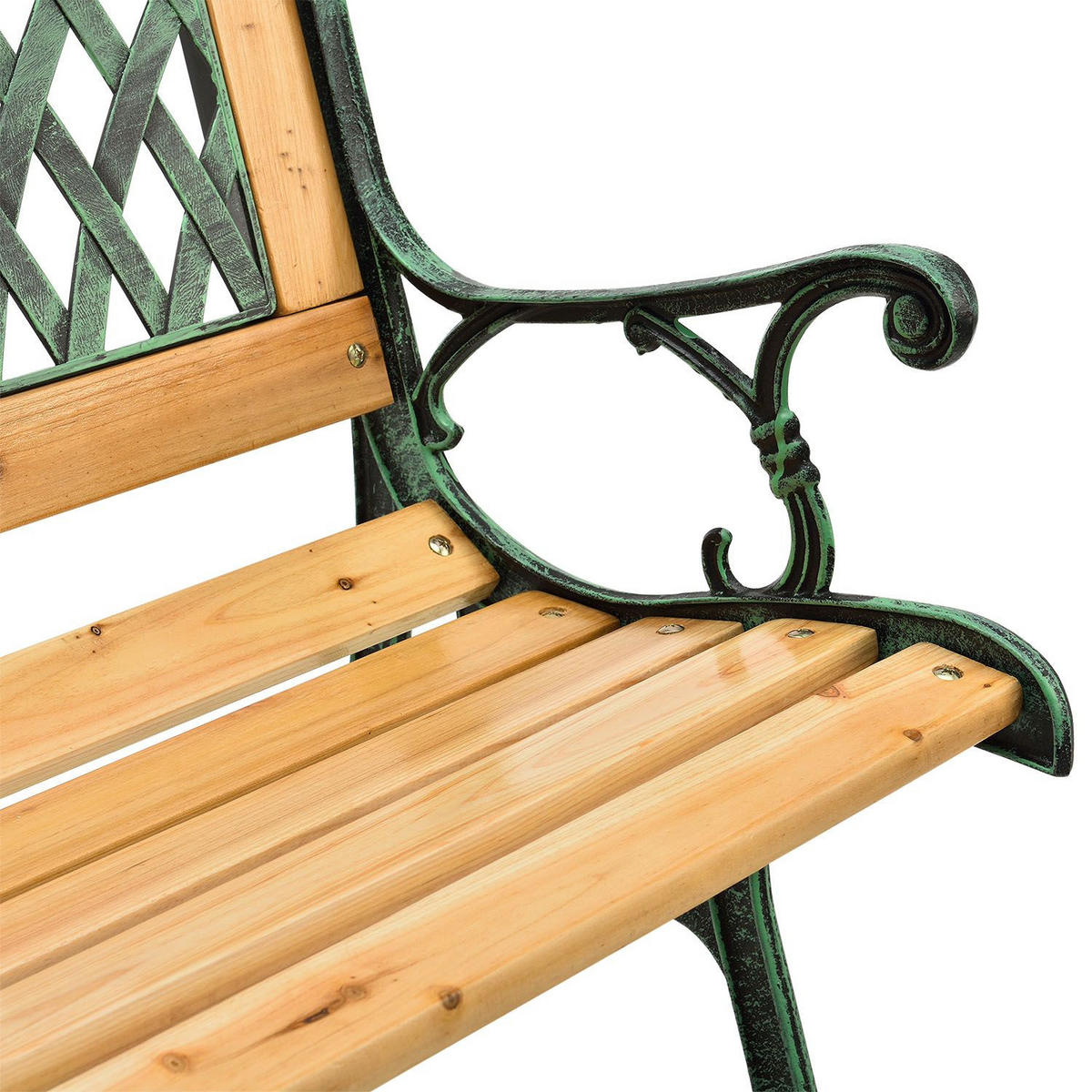 GARTENBANK Sanremo 2-Sitzer - Braun, Holz (122/73/54cm) - Juskys