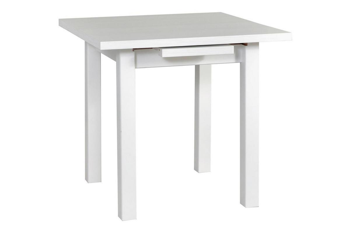 TISCH Max VII Weiß, Klapptisch mit Holz Beine - Weiß, Holz/Holzwerkstoff (80/80/76cm) - Bettso