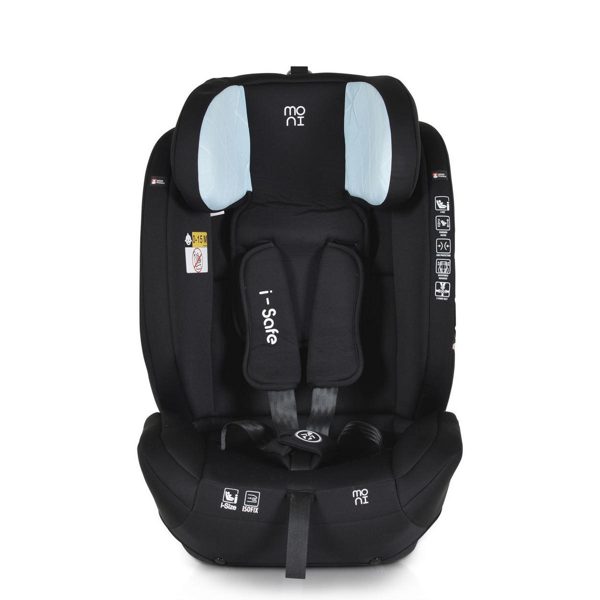 KINDERSITZ i-Size i-Safe blau (76-150cm) Isofix, Top Tether, 13-fach verstellbar - Blau, Kunststoff (45/60/46cm) - Moni