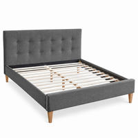 POLSTERBETT mit Lattenrost 180/200 cm in Grau - Grau, Textil (180/200cm) - Homestyle4u