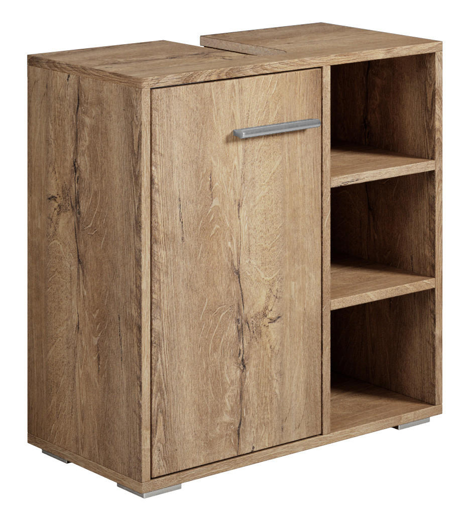 OMARICA POD UMIVALNIK Neptunus 1 vrata rjavi hrast - 60 x 30 x 60 cm - barve hrasta/rjava, les (60/60/28cm) - Badplaats