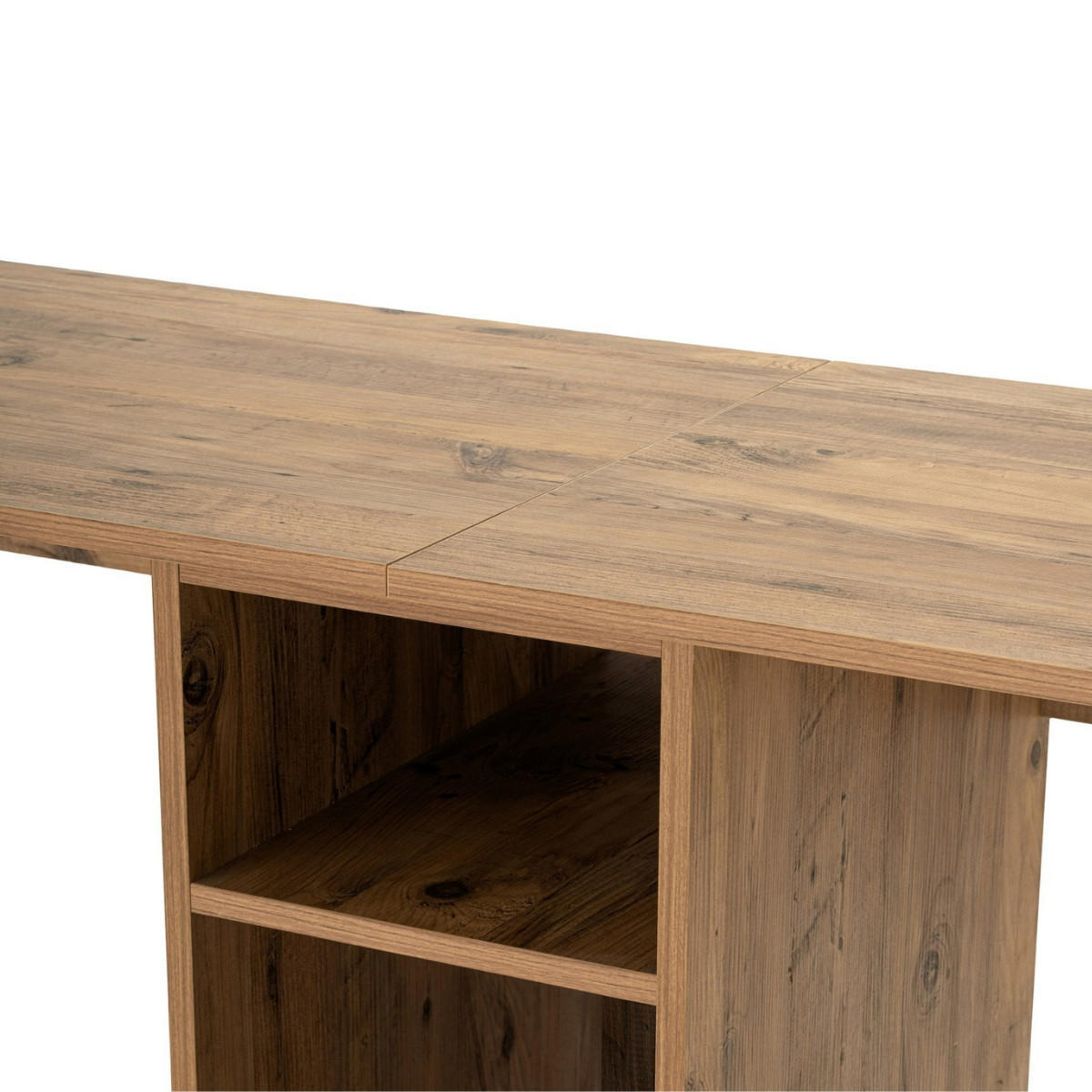 DOPPELSCHREIBTISCH - twin 240/60/74 cm - Beige, Holz/Holzwerkstoff (240/60/74cm) - Calicosy