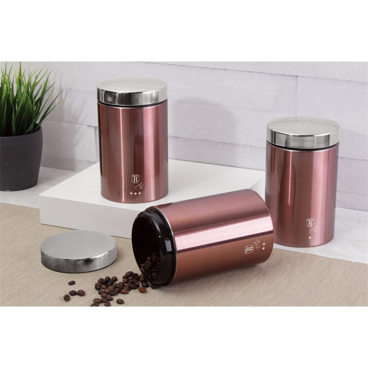 TEEBEHÄLTER Rosa 11/11/17.8 cm BH6270 - Pink, Metall (11/17.8/11cm) - Berlinger Haus