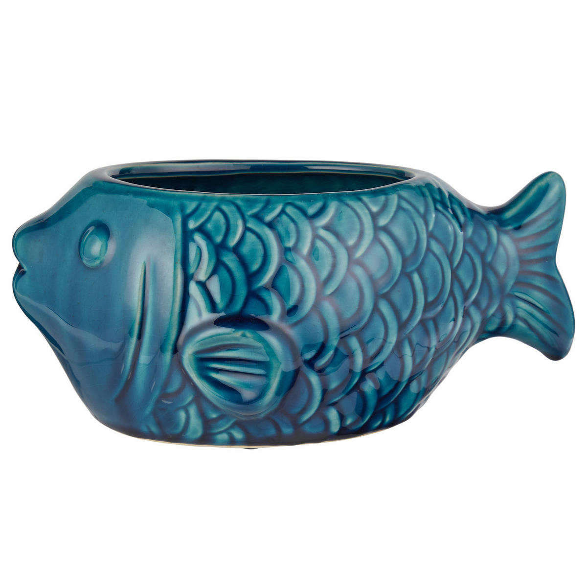 BLUMENTOPF CORAL COAST Fisch - Blau, Keramik (12cm) - Butlers