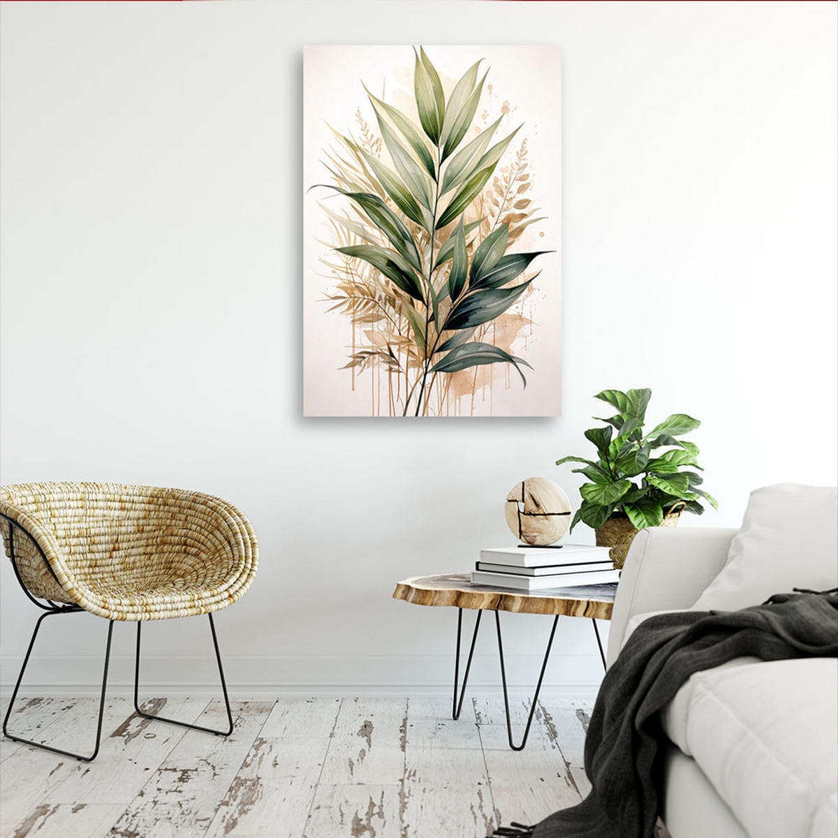 LEINWANDBILD Natur und Botanik 60x90cm - Grün, Textil (60/90cm) - Feeby