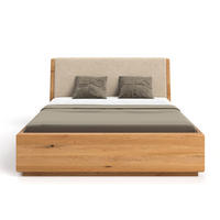 MASSIVHOLZBETT Aura Tilt aus Eiche mit Bettkasten 180x220 cm, Storm 06 (Beige) - Eichefarben/Braun, Holz (180/220cm) - Danzz