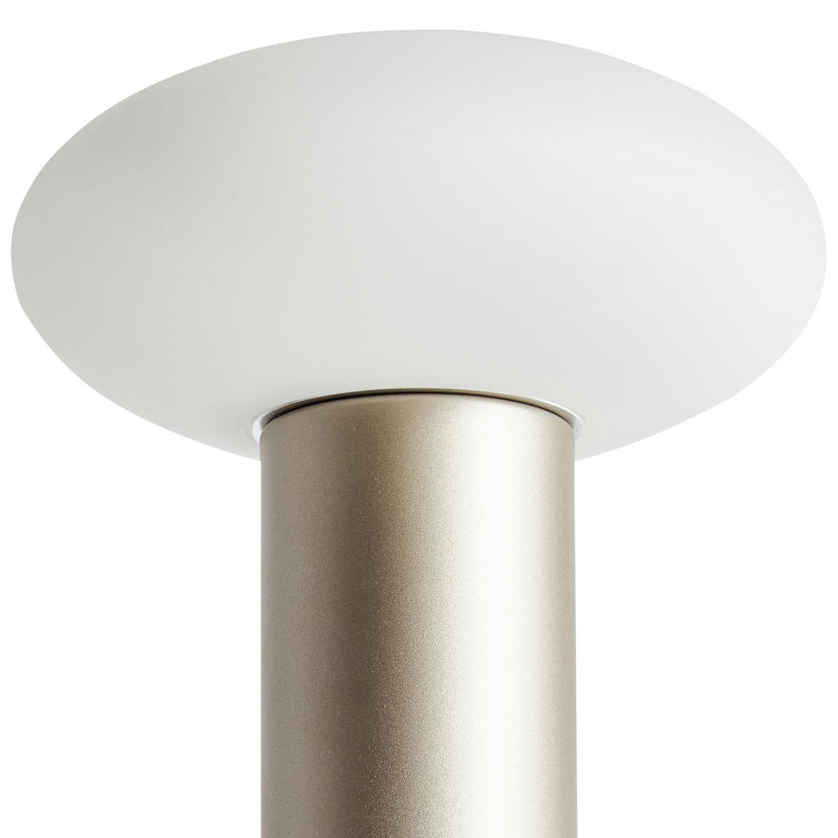 LED-TISCHLEUCHTE Gold/Weiß Buayan - Goldfarben/Weiß, Metall (15/15/25cm) - Beliani