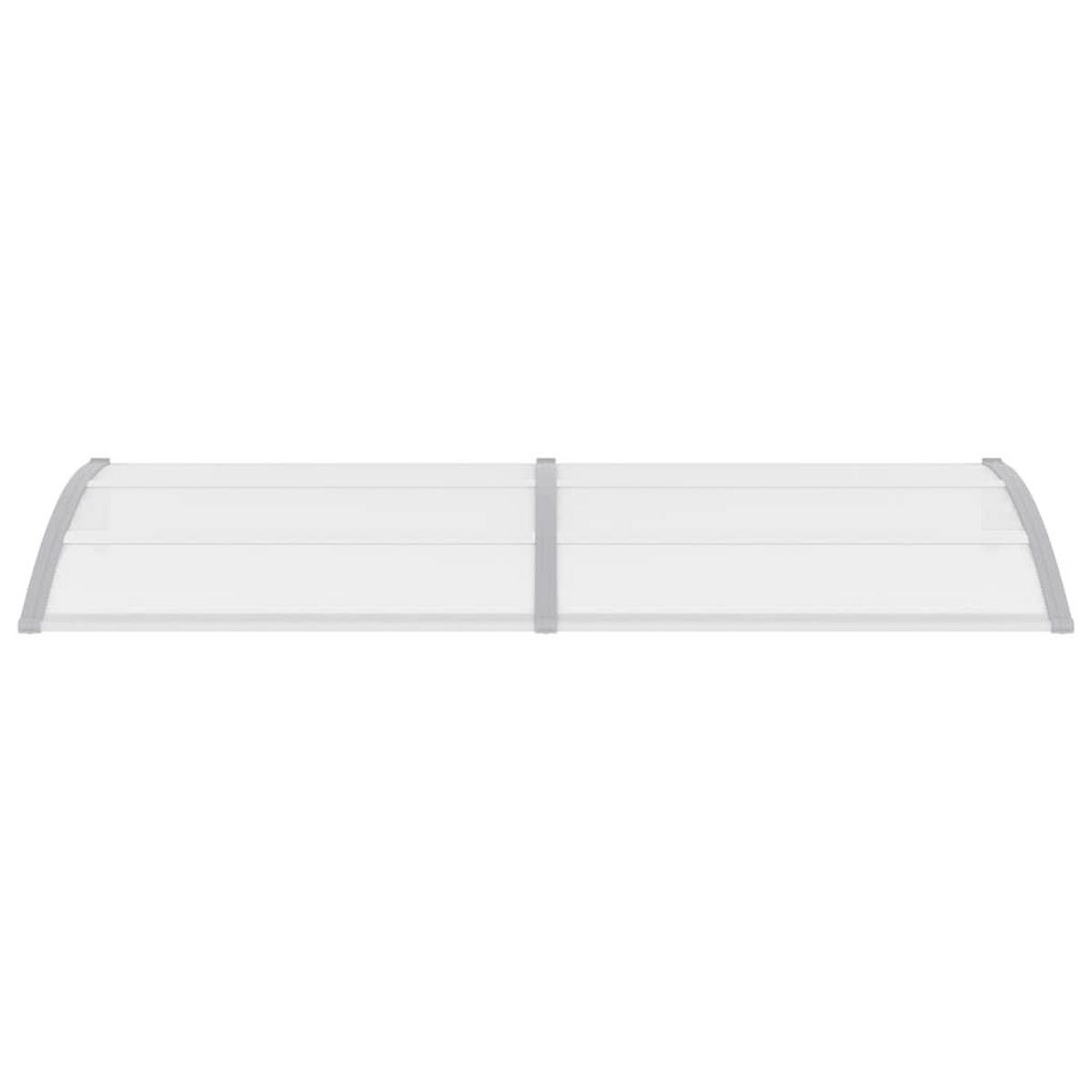 TÜRVORDACH Grau 240/100 Cm Pc - Grau, Kunststoff (100/1/240cm) - vidaXL