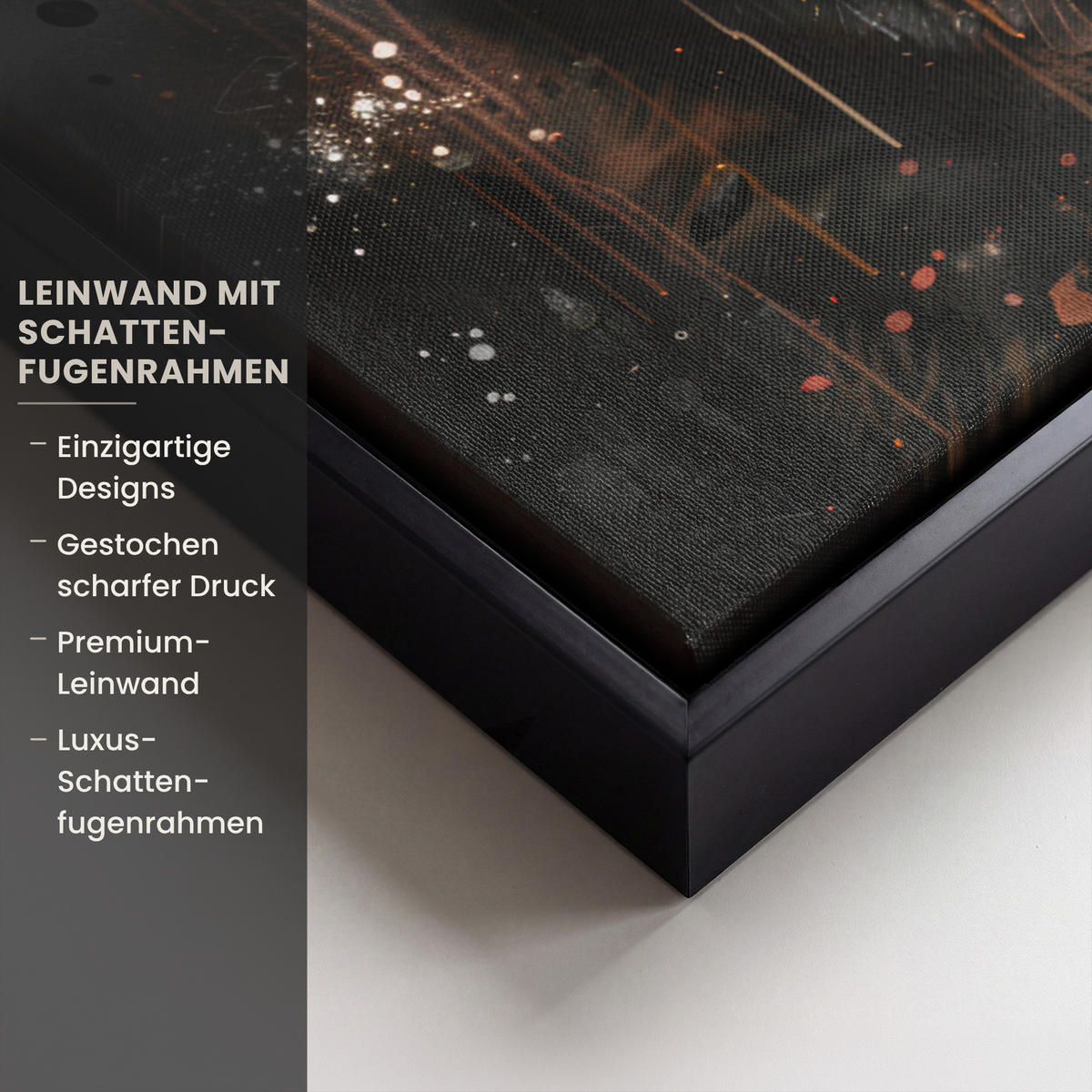 LEINWAND Bilder mit Rahmen - Tiger - Tiere - Porträt - Luxus - Schwarz - 70x100 - Braun, Textil (70/100cm) - MuchoWow