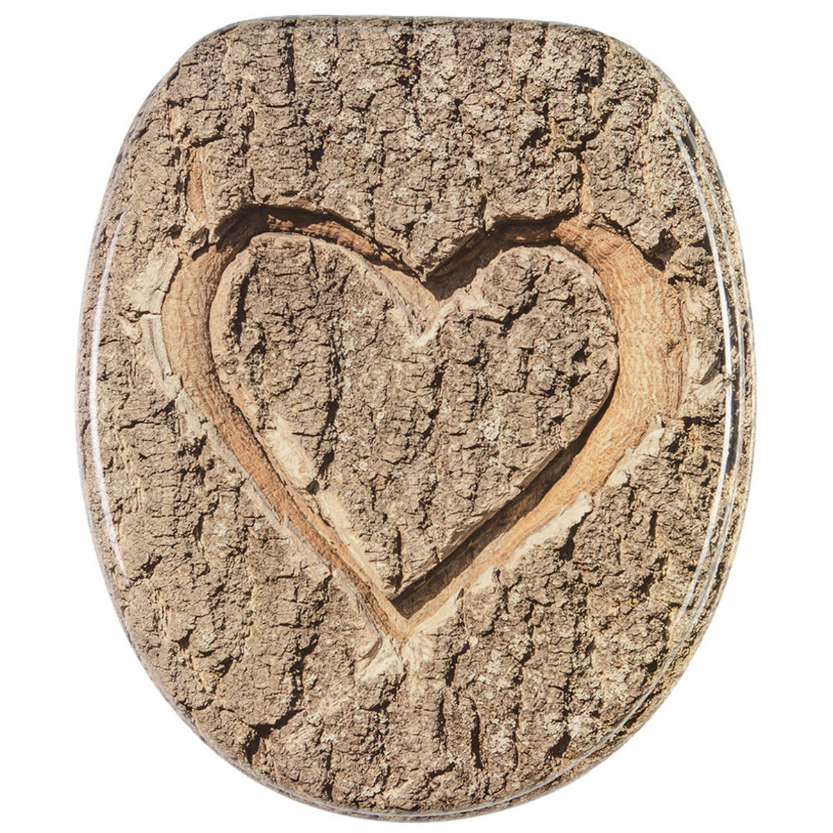 WC-SITZ mit Absenkautomatik True Love - Braun, Holzwerkstoff (38/6/47cm) - Sanilo