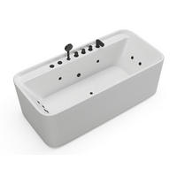 WHIRLPOOLBADEWANNE - 1 Person - acryl - weiß Sizora - Weiß, Kunststoff (170/58/80cm) - Vente-Unique
