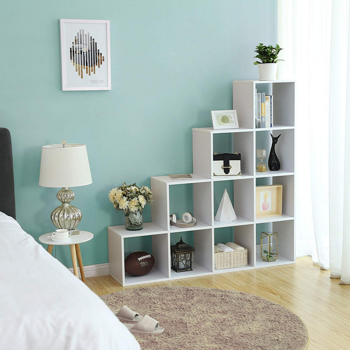 BÜCHERREGAL - Weiß, Holzwerkstoff (29/29/129.5cm) - Hansiro