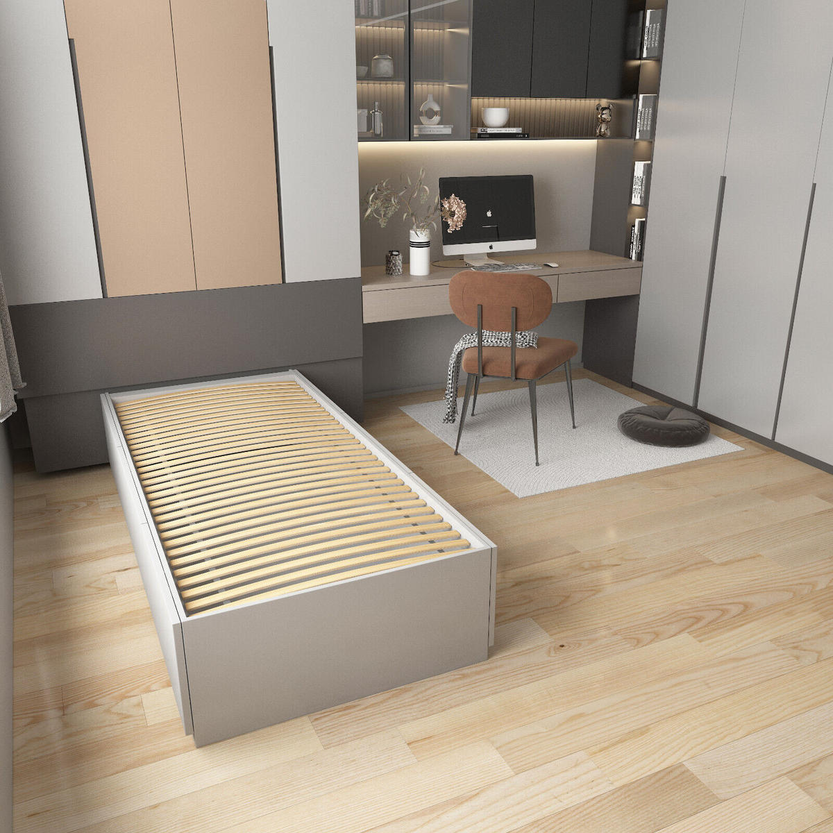 ROLLROST »Basic Comfort XXL« - Buchefarben, Holz (140/200cm) - JEKATEX
