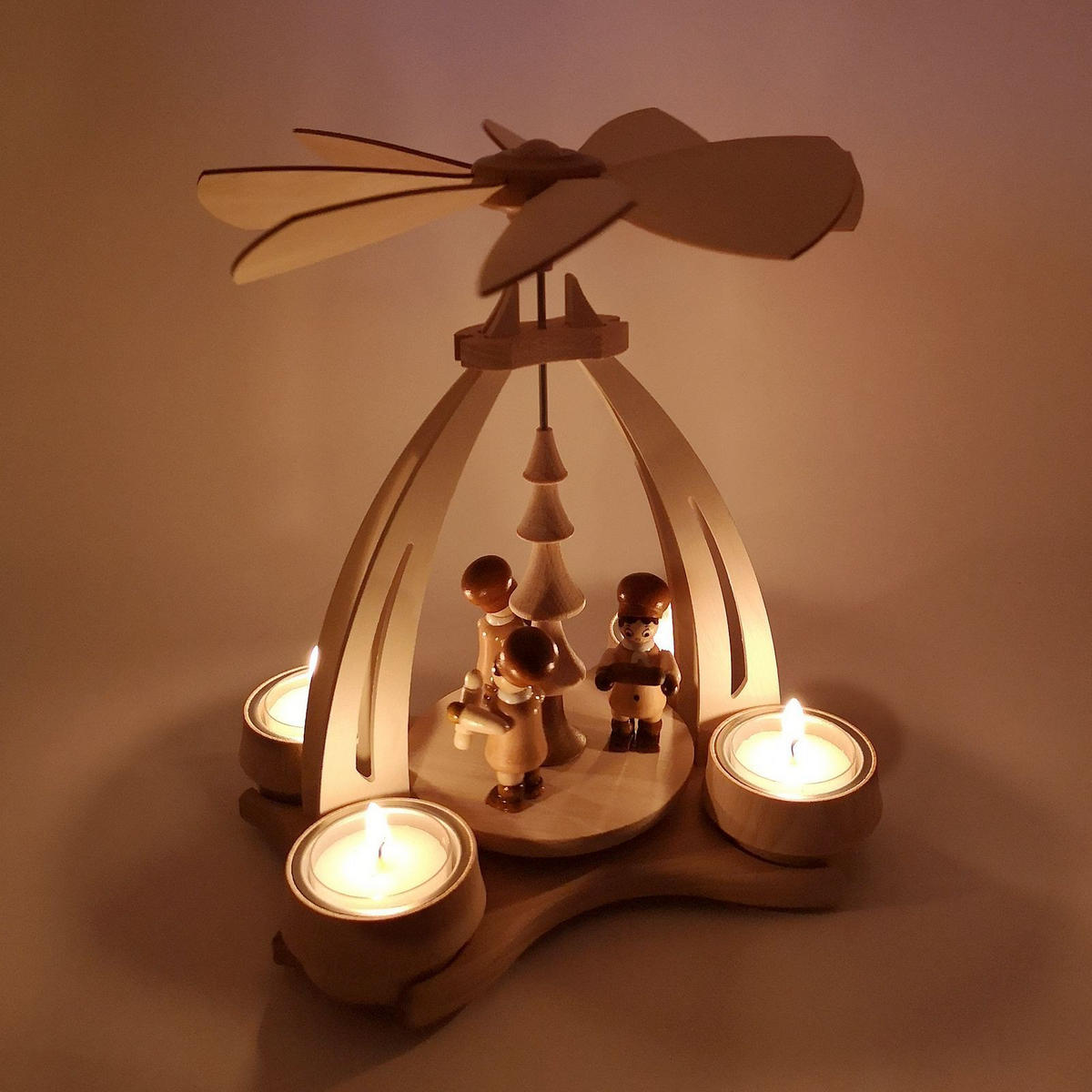 TISCH-PYRAMIDE Bäckerfiguren 14/18/24 cm - Multicolor, Holz (0.1/24/0.1cm) - Dekoteam24