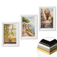 WANDBILDER 3er-Set - 20x30 cm Weißer Rahmen - Zitrusfrüchte in der Küchenmeerstadt - Weiß, Kunststoff (20/30cm) - ArtPrintCave