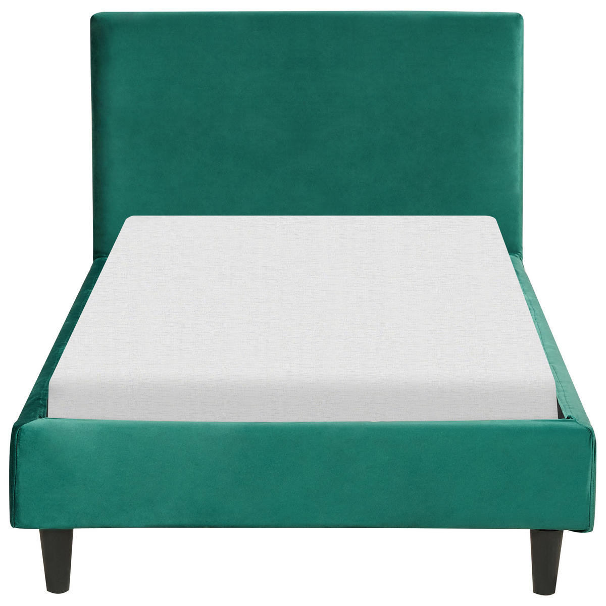 PAT TAPIȚAT 90/200cm verde închis Fitou - verde închis, material textil (90/200cm) - Beliani