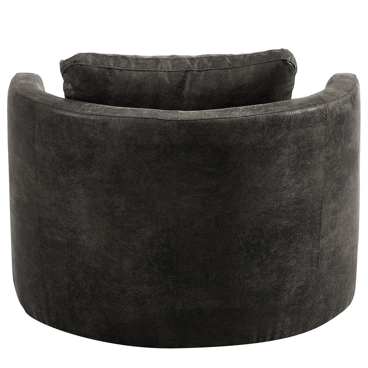 XXL-SESSEL - Anthrazit/Schwarz, Textil/Metall (95/77/95cm) - home24