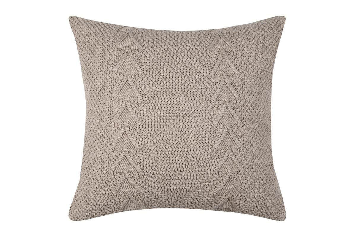 DEKOKISSEN 100% Baumwolle Megeve 40/40/2 cm - Beige, Naturmaterialien (40/40cm) - STOF