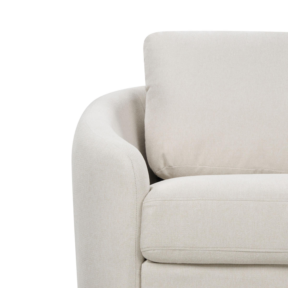 3-SITZER-SOFA hellbeige/gold Trosa - Beige/Goldfarben, Textil (203/88/86cm) - Beliani