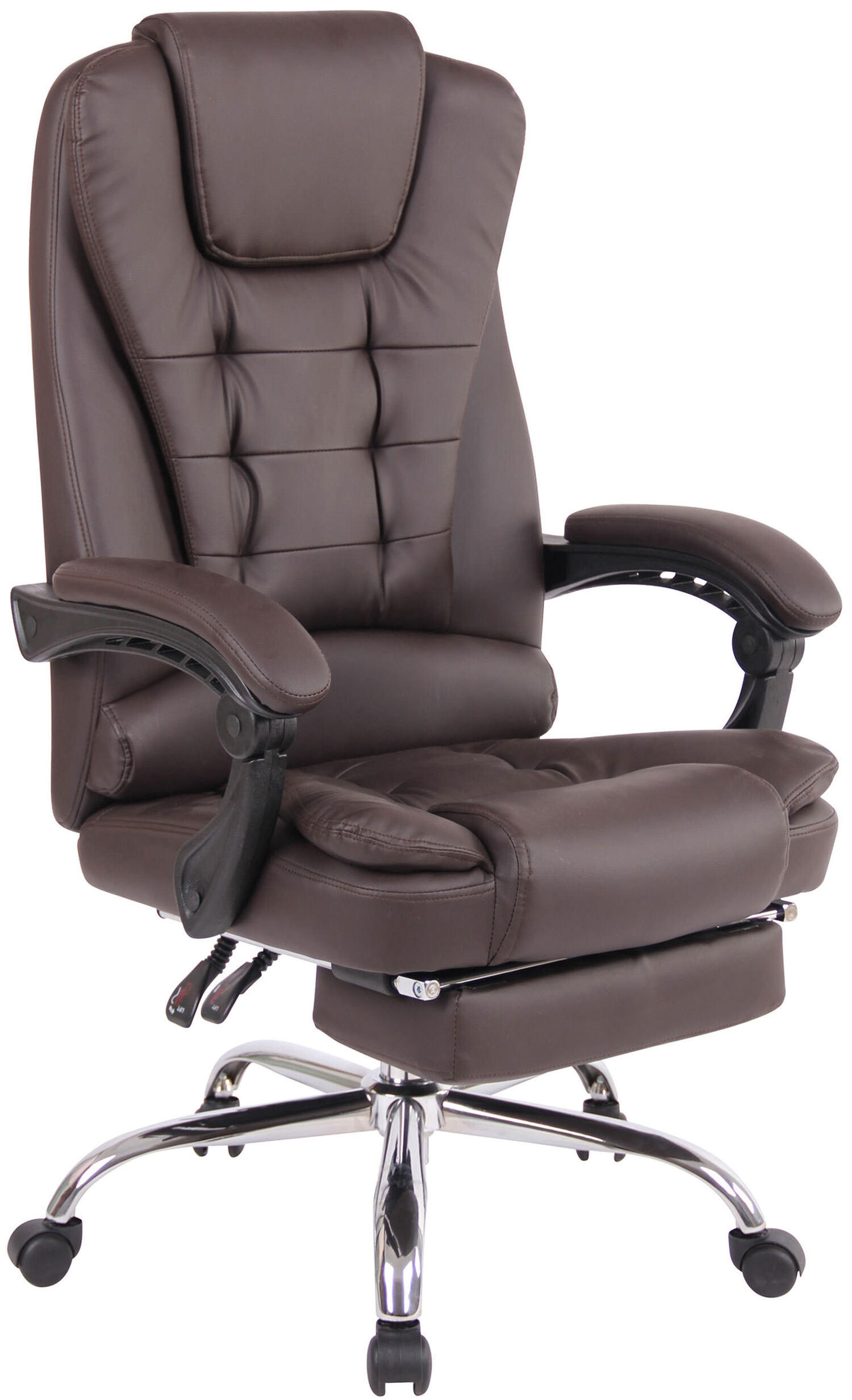 BÜROSTUHL Onix, Kunstleder Braun - Braun, Textil/Metall (67/125/68cm) - TPFLiving