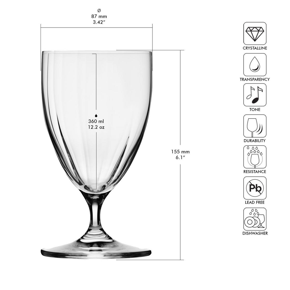ROTWEINGLÄSER, 4er-Set, 360 ml - Transparent, Glas (0.36L) - Krosno Glass