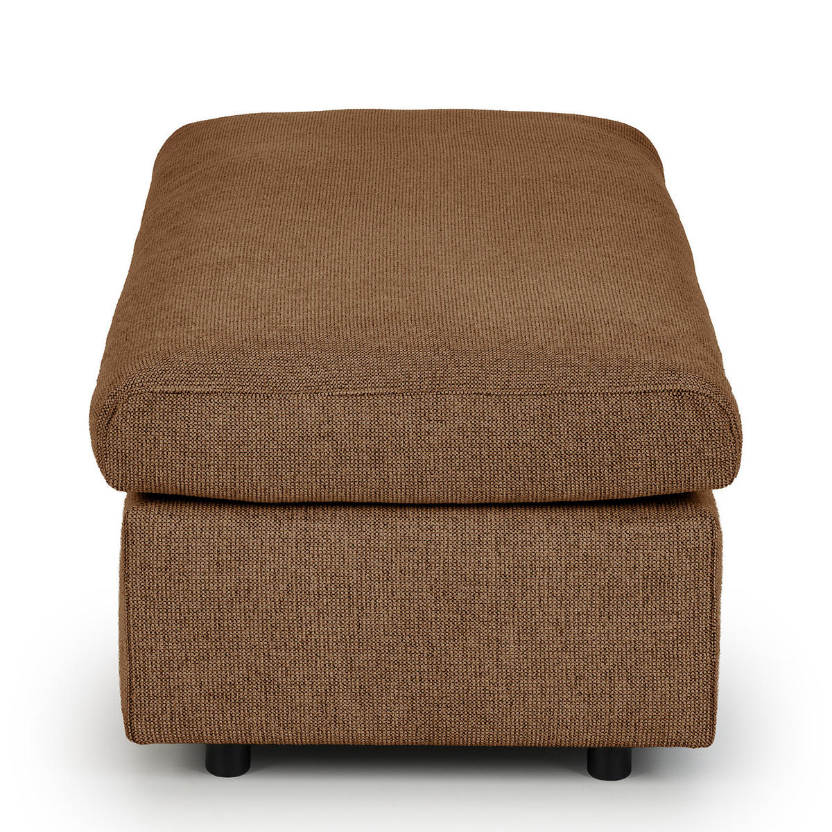 POLSTERHOCKER - Schwarz/Haselnussfarben, Kunststoff/Textil (131/44/61cm) - home24