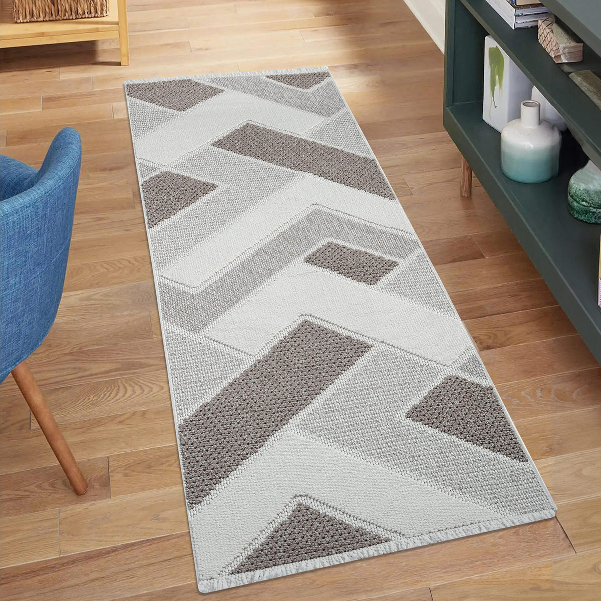 KURZFLOR-TEPPICH Lindo 8877 Beige 80x300 cm - Beige, Textil (80/300cm) - carpet city
