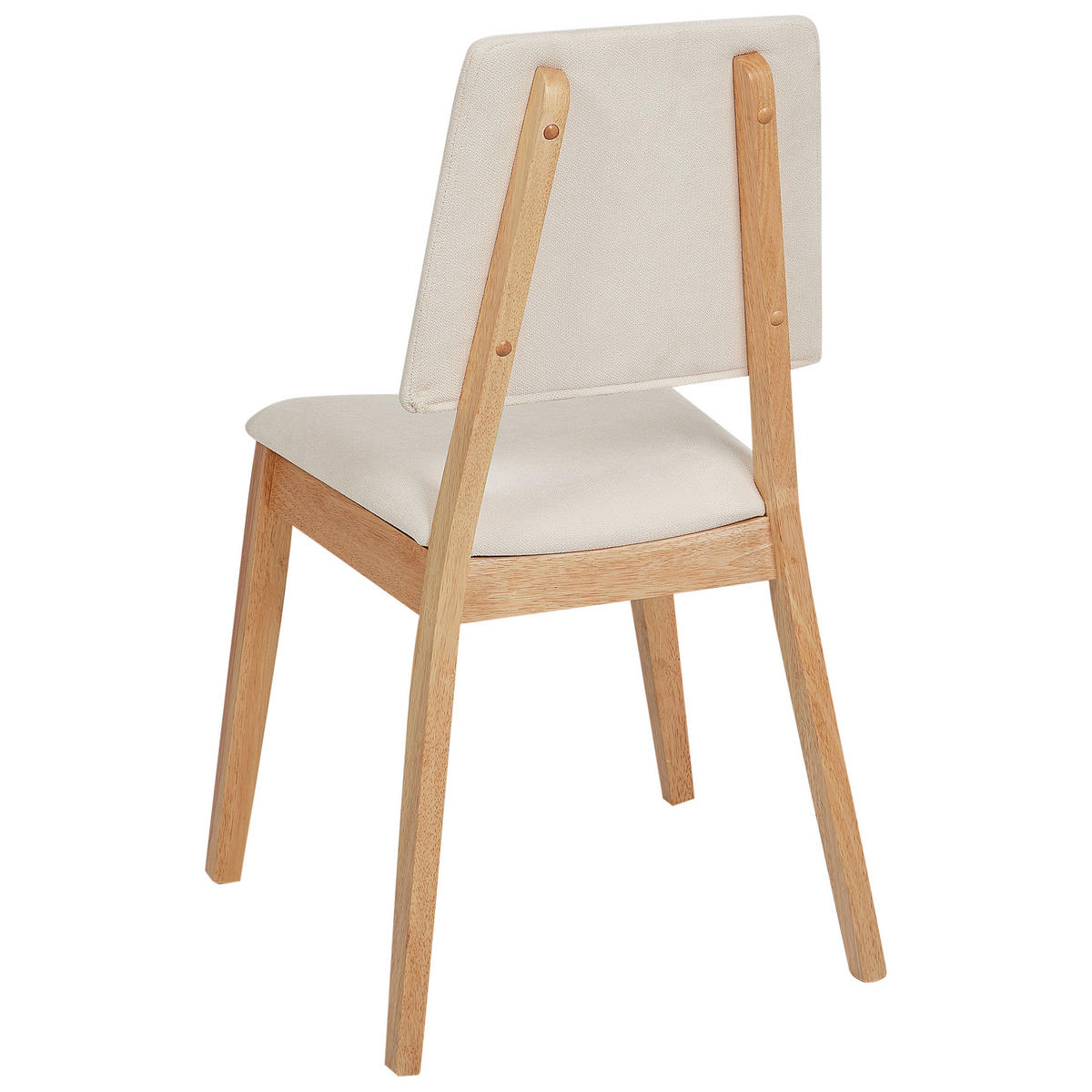ESSZIMMERSTUHL 2er-Set Holz Helles Beige Merrill - Hellbraun/Beige, Holz (52/89/51cm) - Beliani