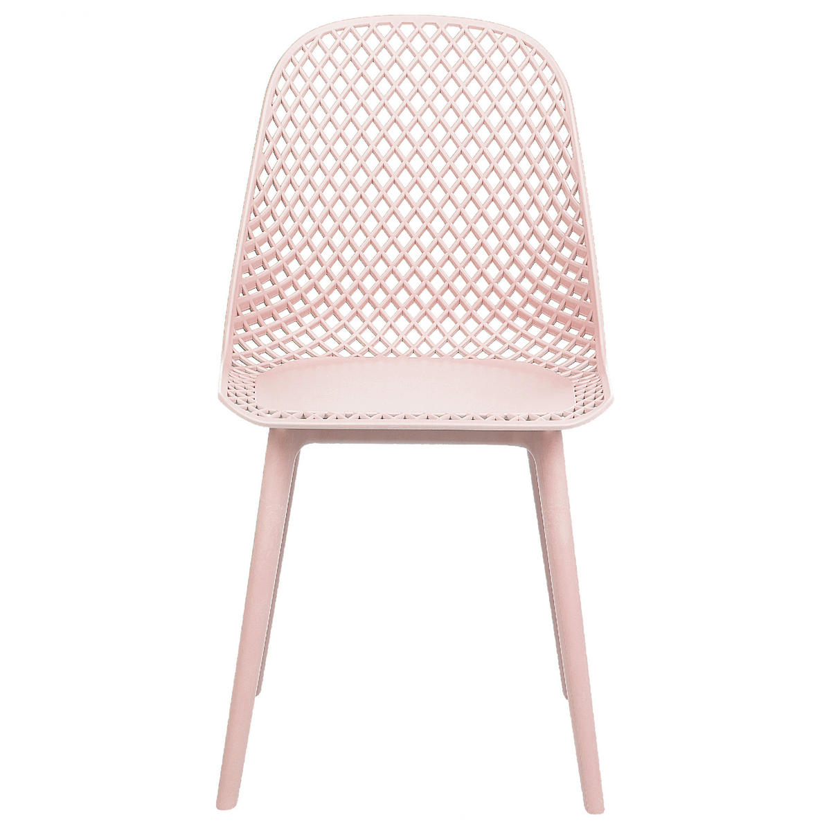 ÉTKEZŐSZÉK 4 darabos Szett Műanyag Rózsaszín Emory - pink, műanyag (45/81/52cm) - Beliani