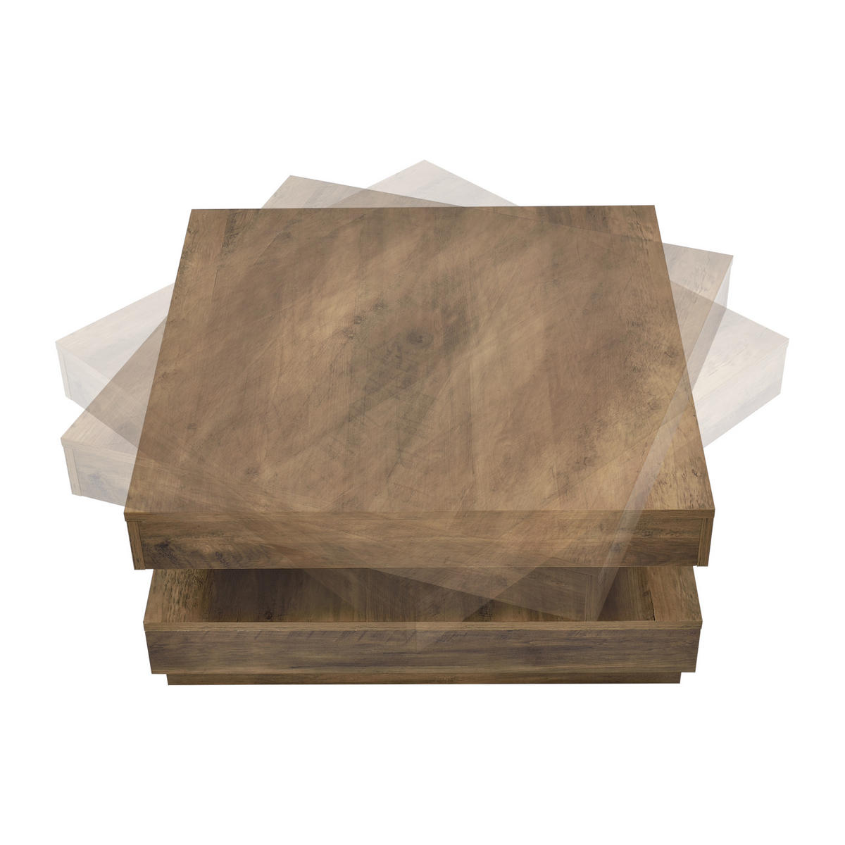 COUCHTISCH Florenz 76/76/38 cm - Braun, Holzwerkstoff (76/76/38cm) - [en.casa]