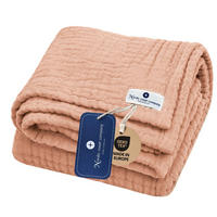 MUSSELINDECKE Babydecke Stilltuch Einschlagdecke Säuglingsdecke Mulltuch ab Geburt - Cappuccino, Textil (80/80cm) - nordic coast company