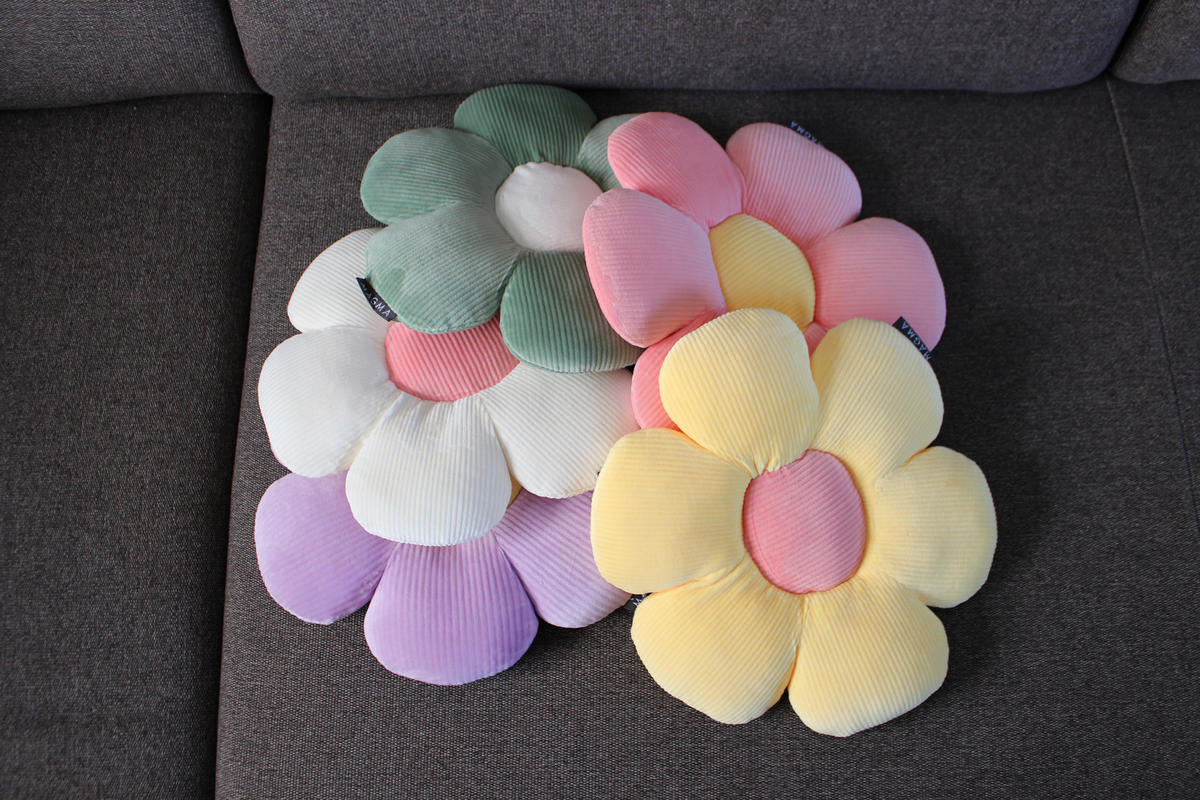 FORMKISSEN klein Blume MINNIE - Gelb, Textil (30cm) - Magma Heimtexx