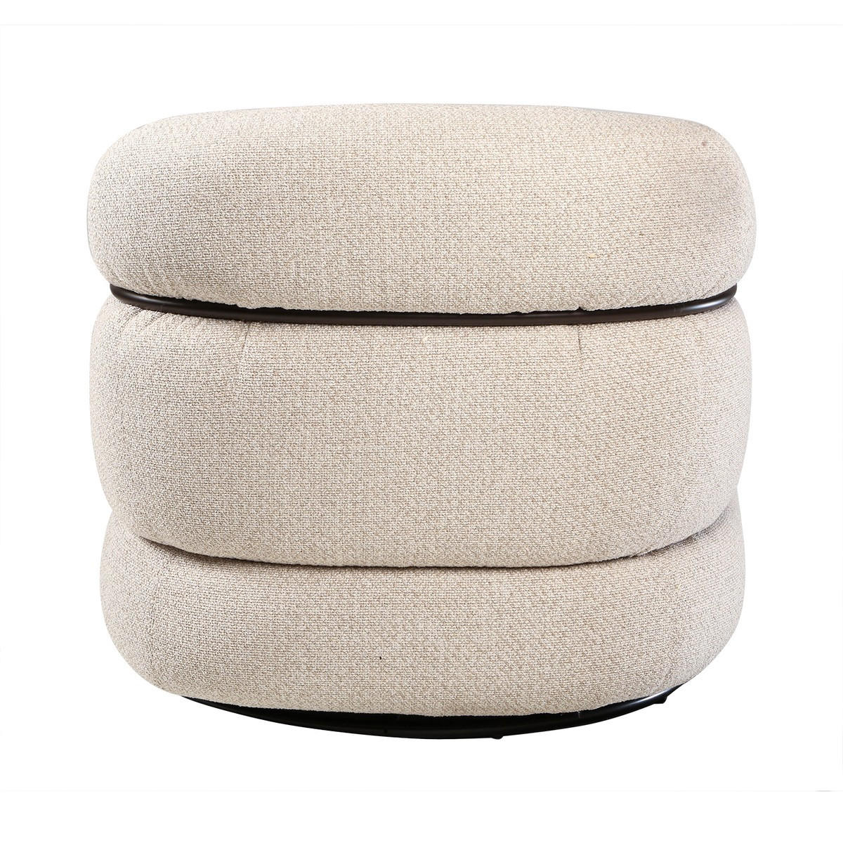SESSEL aus ecrufarbenem Stoff 92/77/82 cm - Beige, Textil (92/77/82cm) - Signature