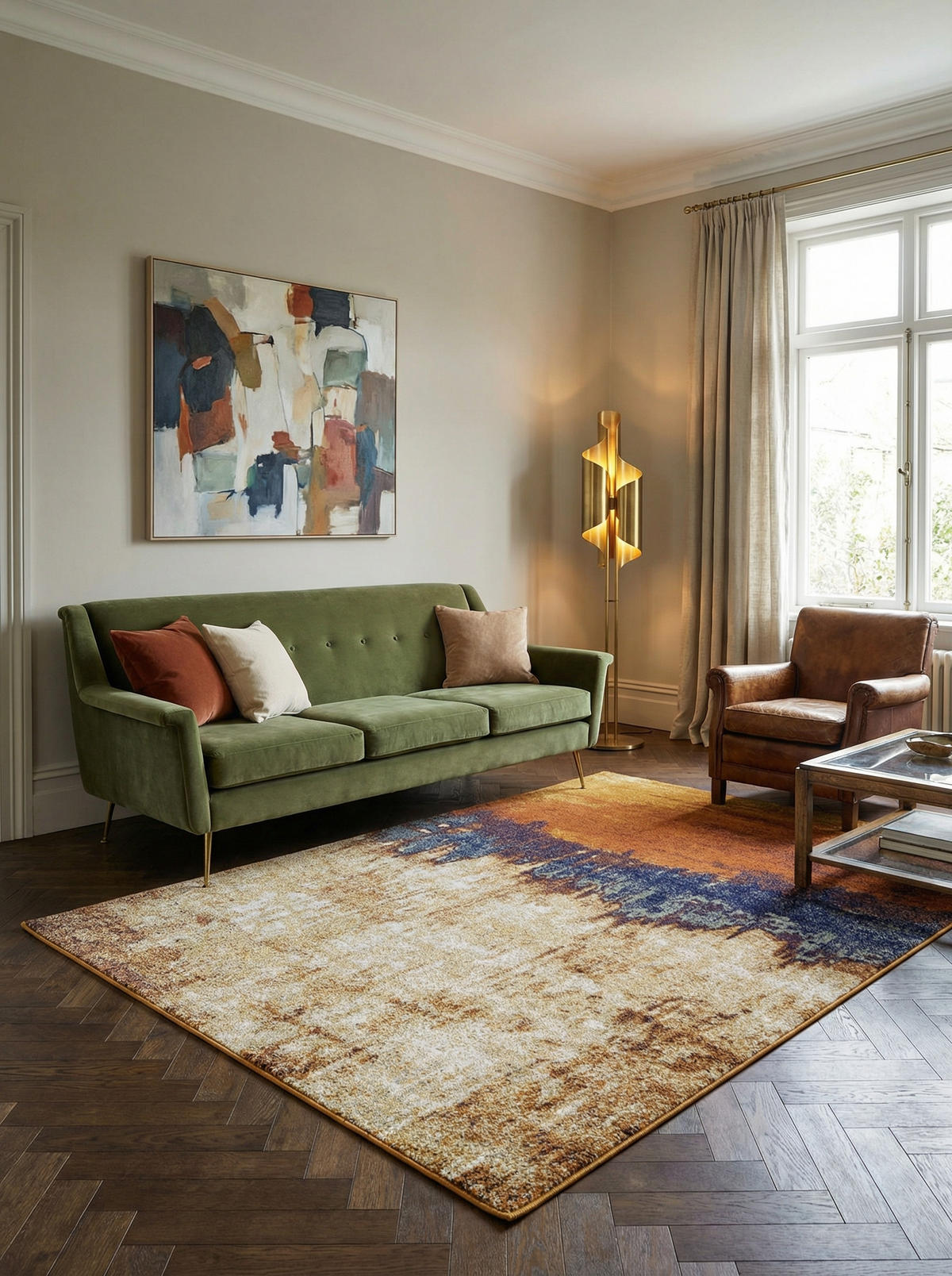 TEPPICH Kurzflor abstrakt pflegeleicht strapazierfähig LODI-Adda, Multi 120x170 cm - Multicolor, Textil (120/170cm) - KADIMA DESIGN