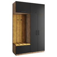 GARDEROBENSCHRANK REMA 150/240/60 cm Modern Garderobe-Set Eiche Lefkas - Eichefarben/Gelb, Holzwerkstoff (150/240/60cm) - MASSENO