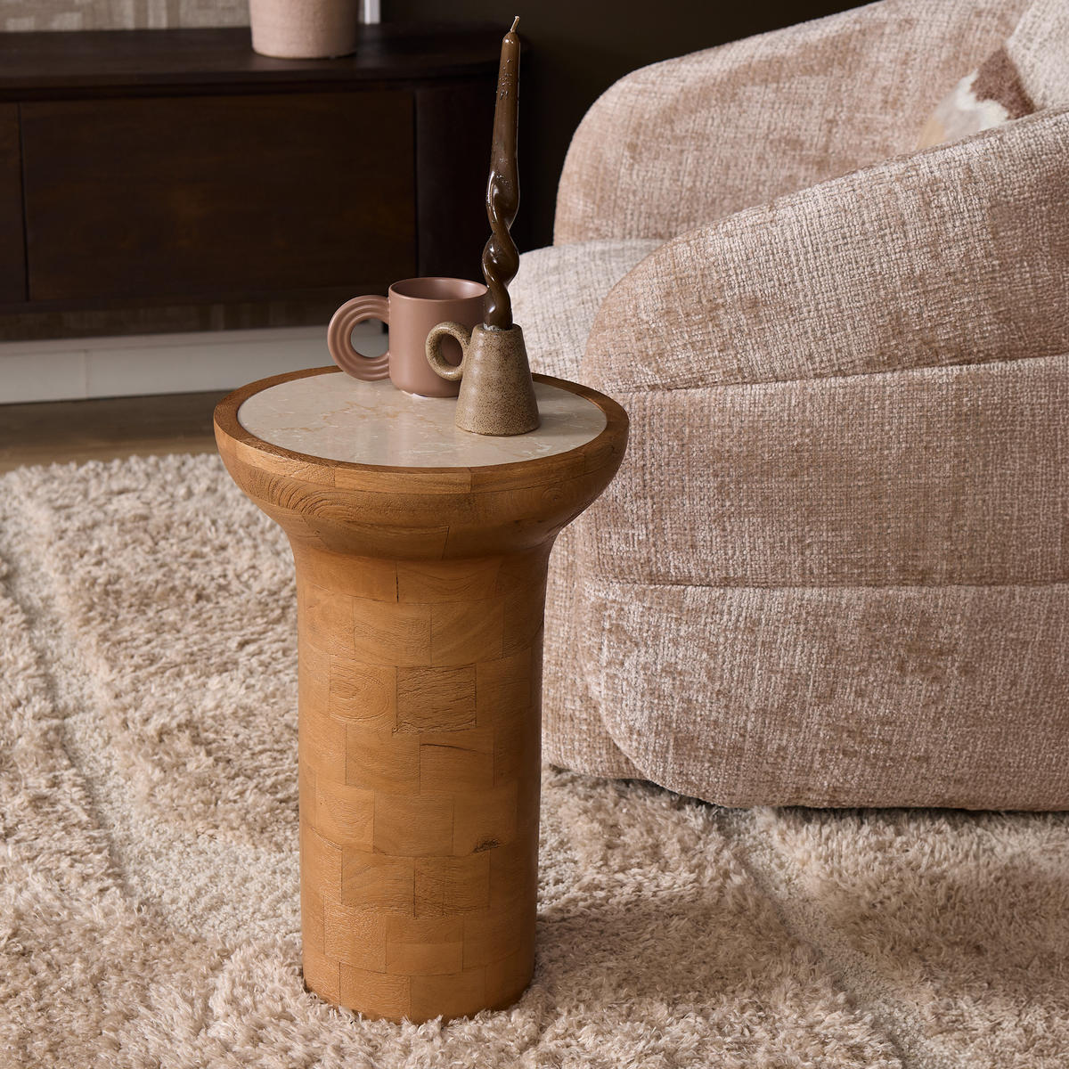 BEISTELLTISCH Braun 33/33/50 cm - Braun, Holz (33/33/50cm) - Starfurn
