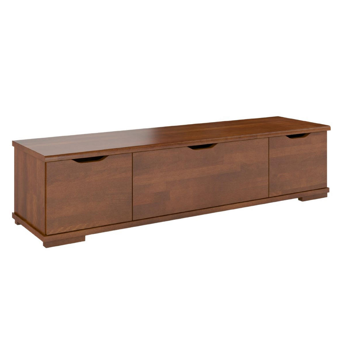 MASSIVHOLZ-TV-SCHRANK Arhus, Buche - lackiert, Nussbaumfarbe - Walnussfarben, Holz/Buchenholz (157.2/38.5/45cm) - Visby